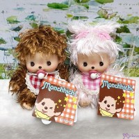 293770+293780 Monchhichi Baby Bebichhichi Mokomoko Boy & Girl ~ RARE ~